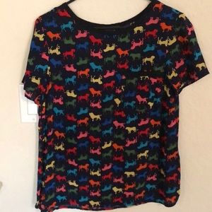 Maeve animal print blouse